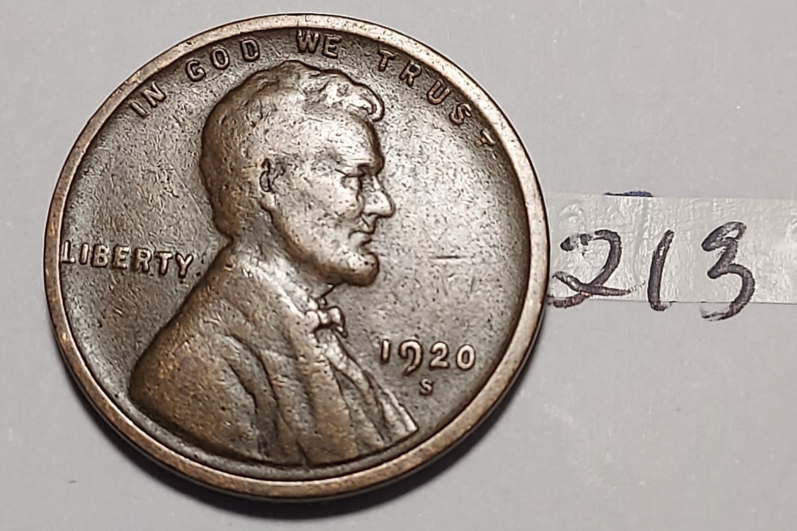 1920-S Lincoln Wheat Cent #213