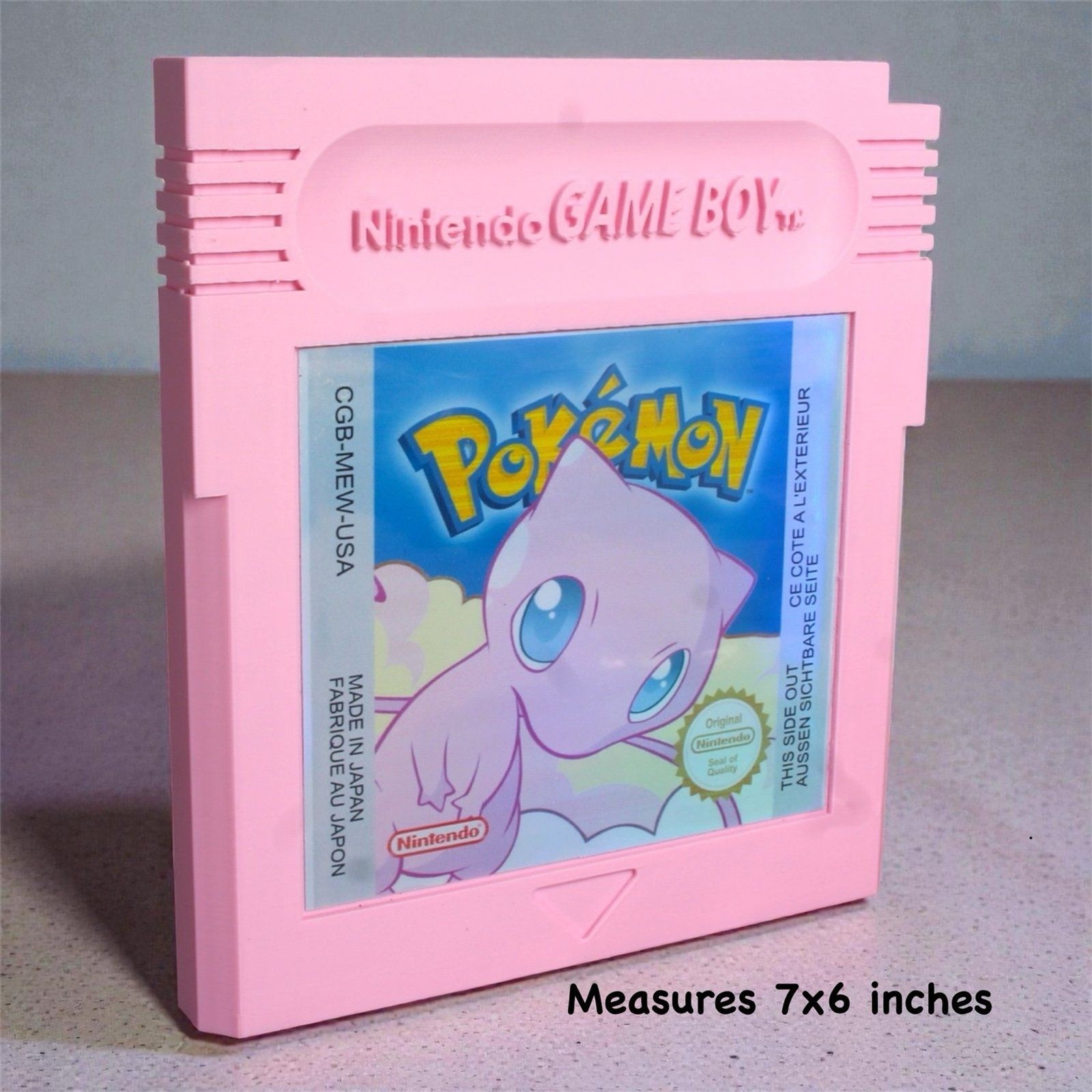 Pokemon Mew Pink 3d printed Wall Art 7x6