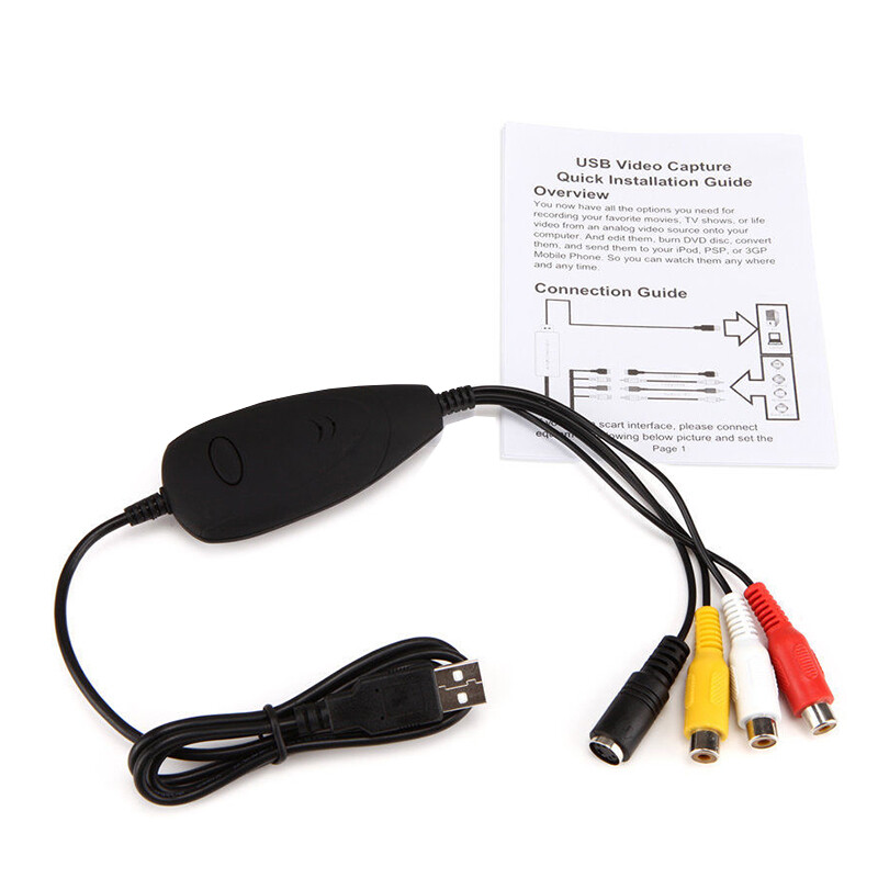 Ezcap172 USB Video Capture Card Record for AV RCA CVBS VHS DVD Player Camcorder