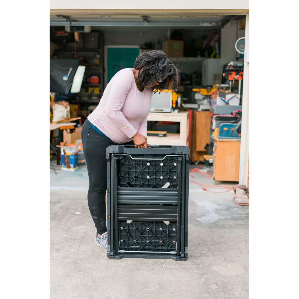 33 In. H Plastic Folding Portable Sawhorse Workbench