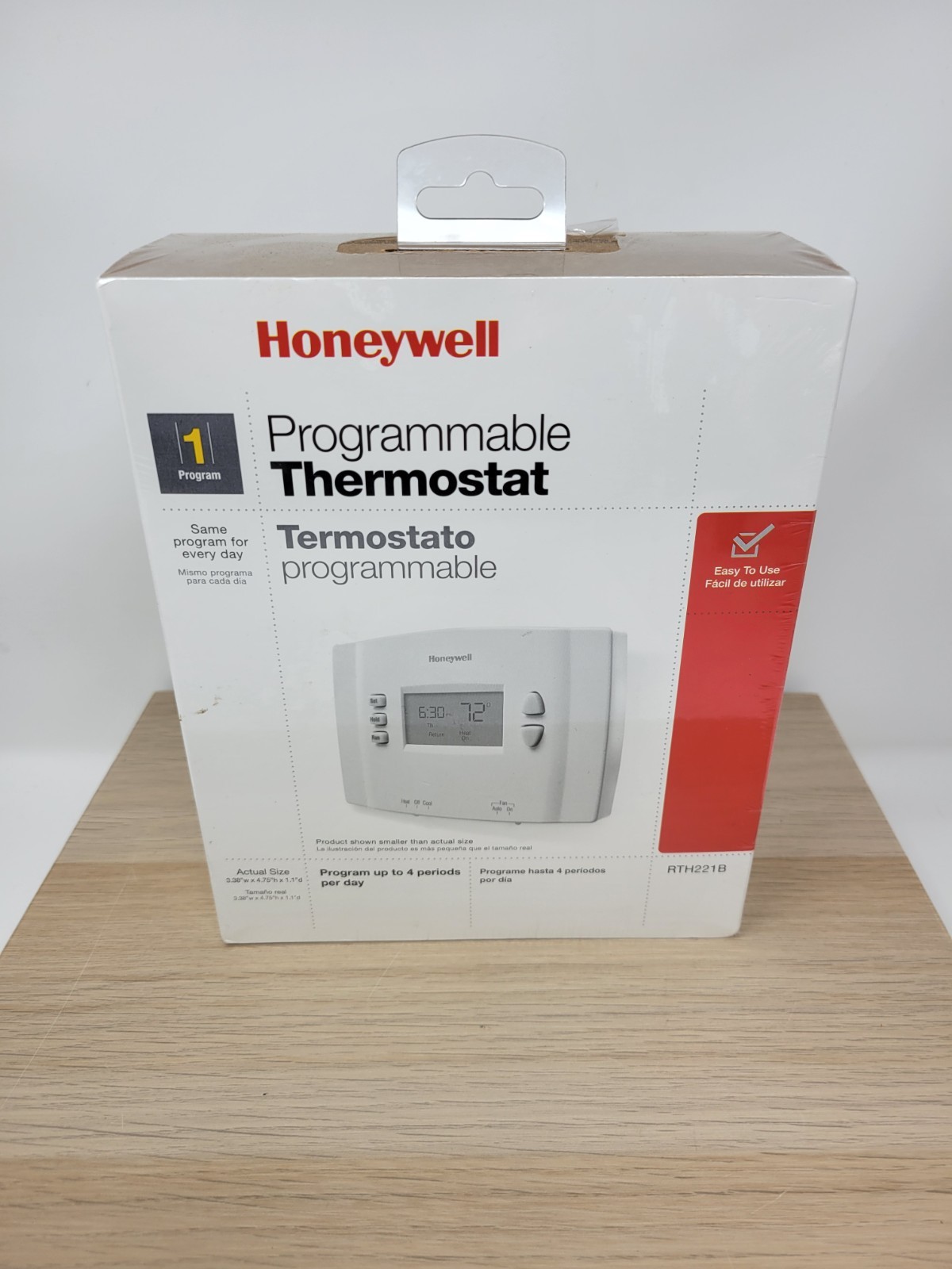 New Sealed Honeywell RTH221B Programmable Thermostat With Digital Display