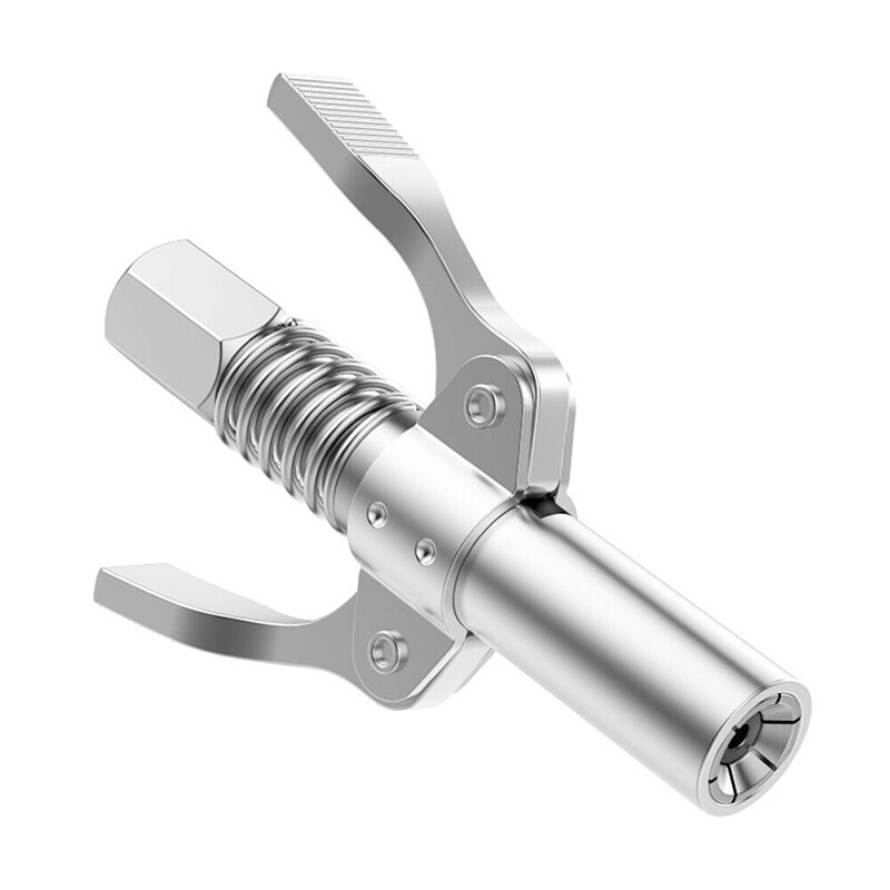 10000 PSI Grease Gun Coupler Quick Release Lock Coupling Double Handle Tool