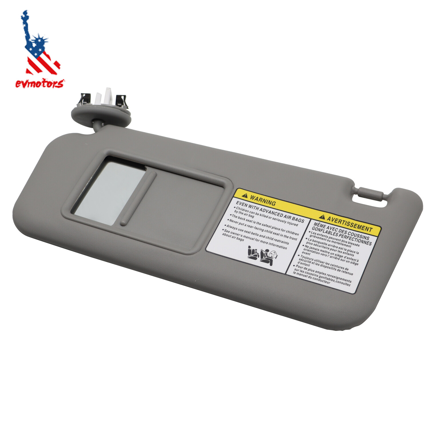 Driver Left Side Gray Sun Visor Fit For 2006-2012 Toyota RAV4 74320-42501-B2 US
