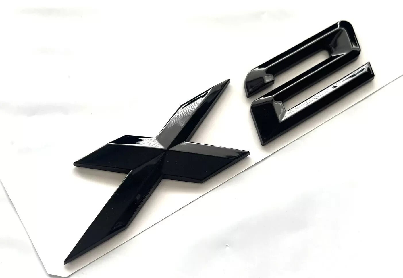 BLACK X2 REPLACEMENT FOR X 2 TRUNK BADGE DECAL EMBLEM REAR NAMEPLATE LID *la