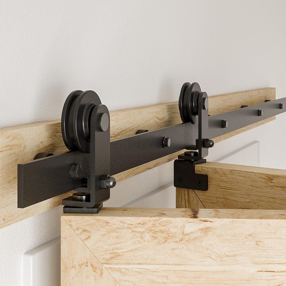 1 pair Top Mount Bifold Sliding Barn Door Hardware Kit Roller ,NO TRACK