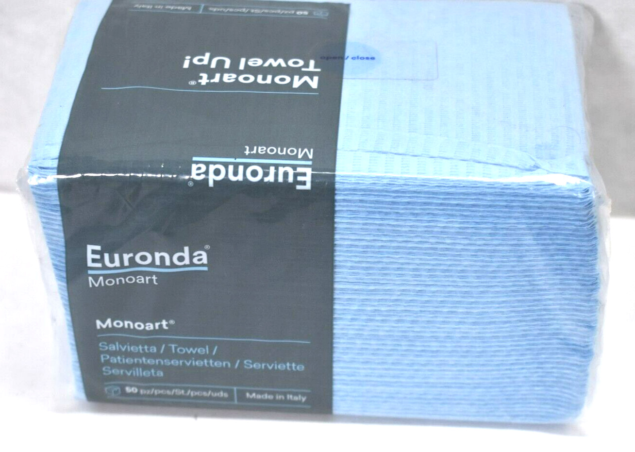 Euronda Monoart Towel Up! 50 Pack Blue Cloths Absorbent Kit Disposable