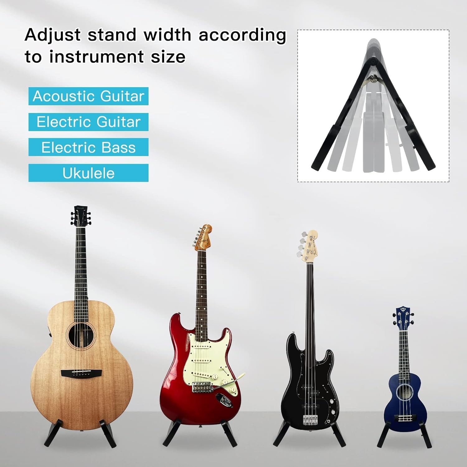 Universal Guitar Tripod Stand - Lightweight & Scratch-Proof for Secure Support