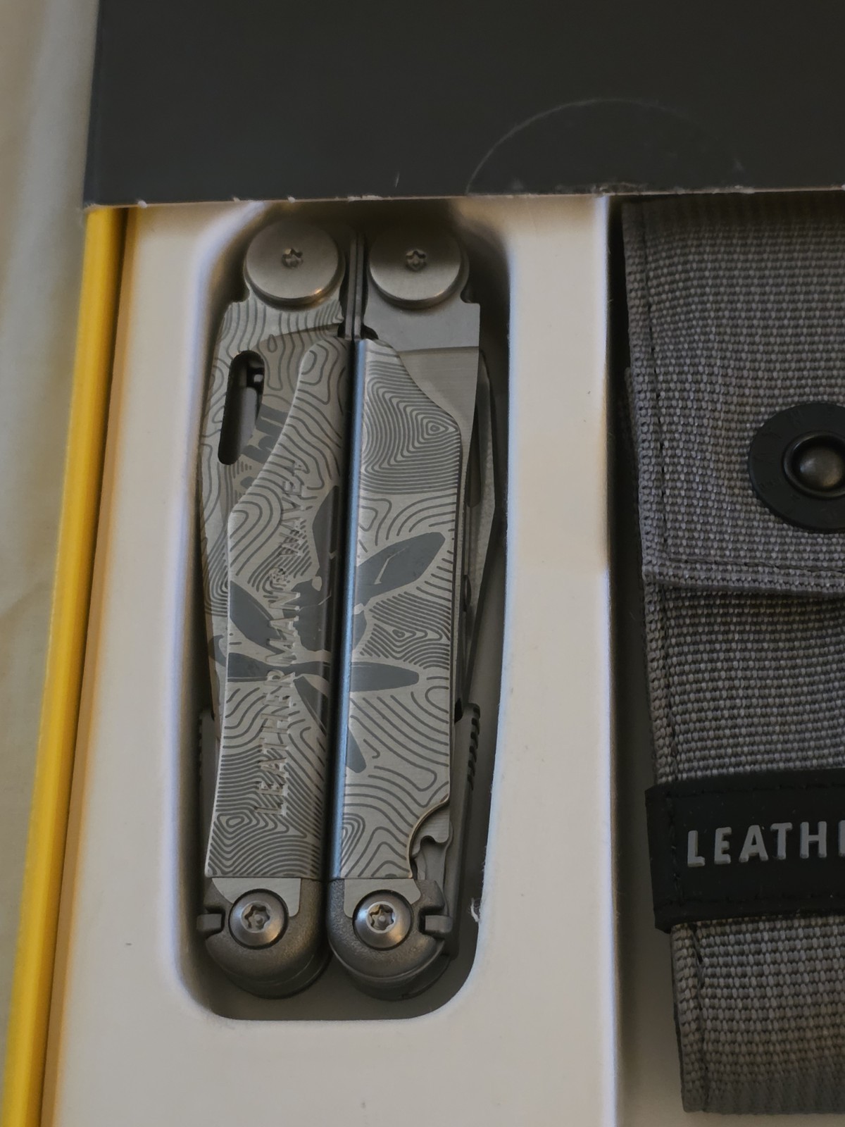 RARE Custom Shop Leatherman Wave Plus Multi-Tool Black & Silver Design New Nice