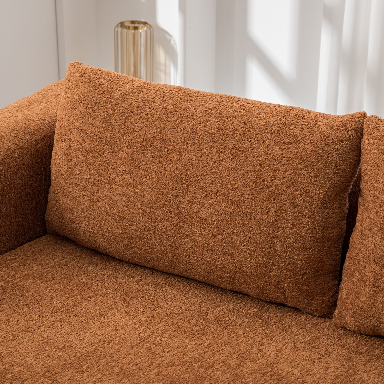 71" 2-in-1 Pull Out Foldable Loveseat Sofa Bed with Armrest & Backrest Pillow