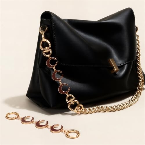 Purse chain Extender Bag Strap Extender Purse Strap Extension Brown(moon)