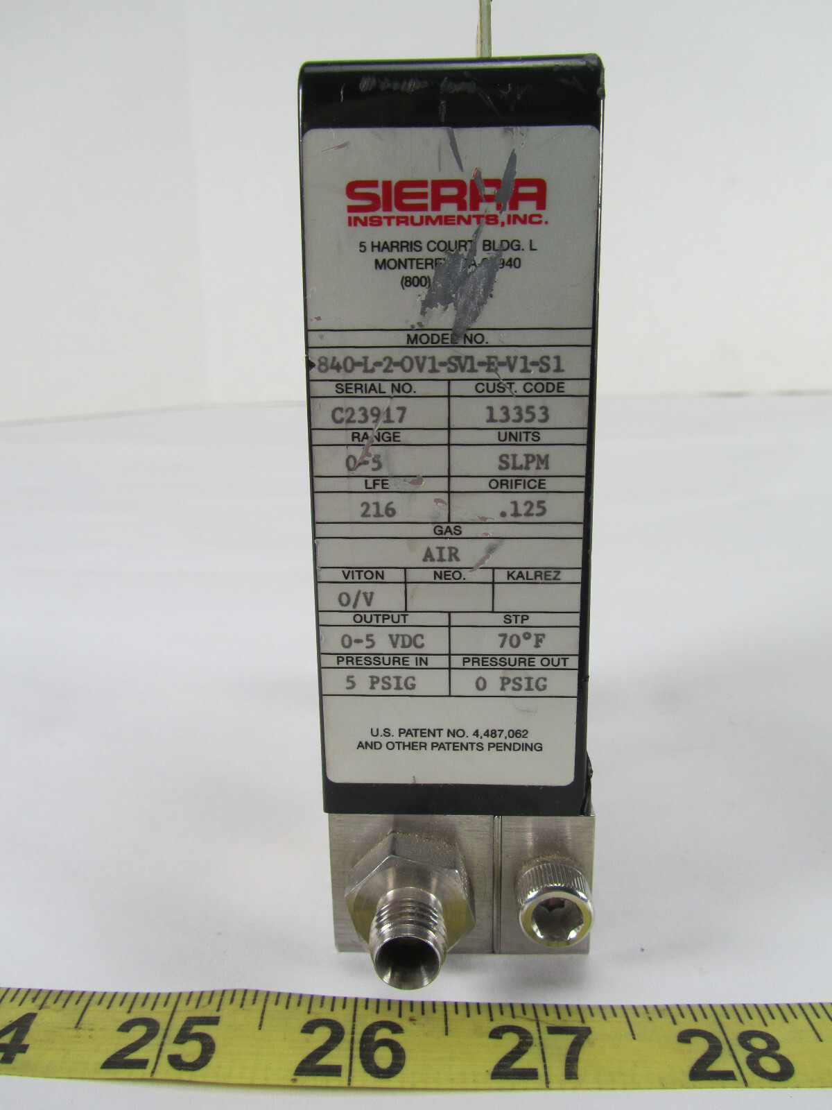 Sierra Side Trak Air Flow Controller 840-L-2-OV1-SV1-E-V1-S1
