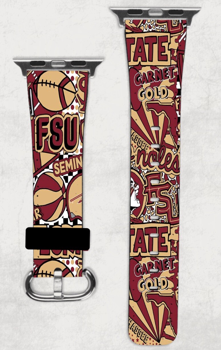 Florida State University Seminoles Apple Watch Band NEW 38/40/41 42/44/45 St FSU