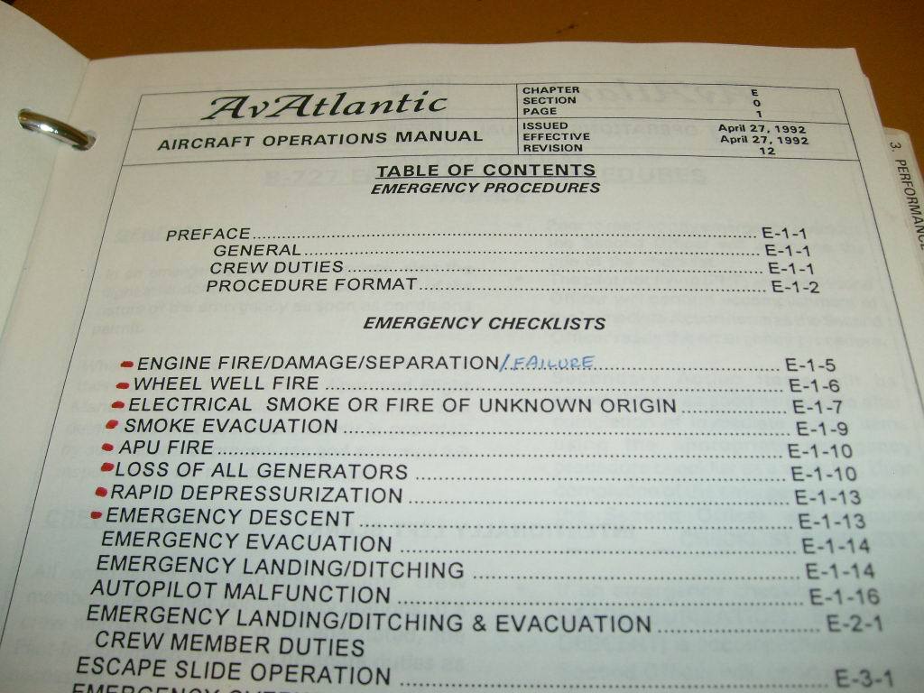 Boeing 727 Operations Manual