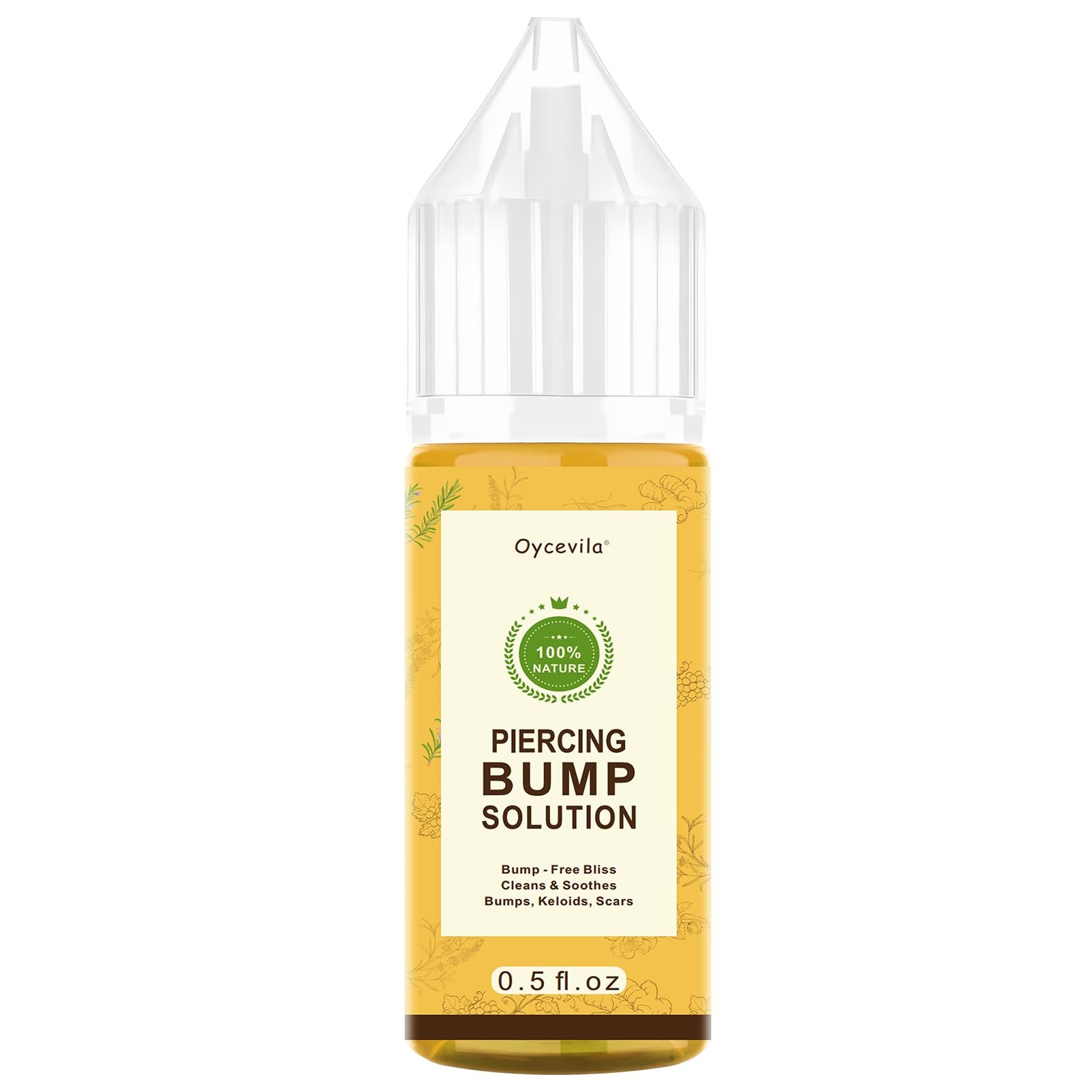 0.5oz -100% Natural Piercing Bump Solution & Keloid Bump Removal Drops (with ...