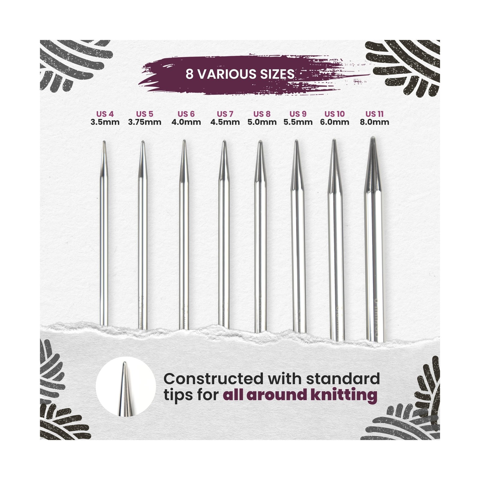 skacel by addi Interchangeable Knitting Needle Set, addiClick Circular Knitti...