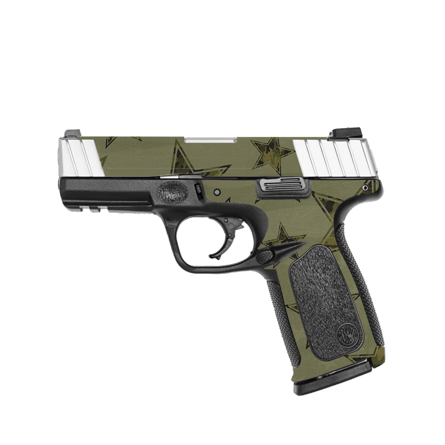 MightySkins Skin Compatible with Smith & Wesson SD VE Series - Army Star | Pr...