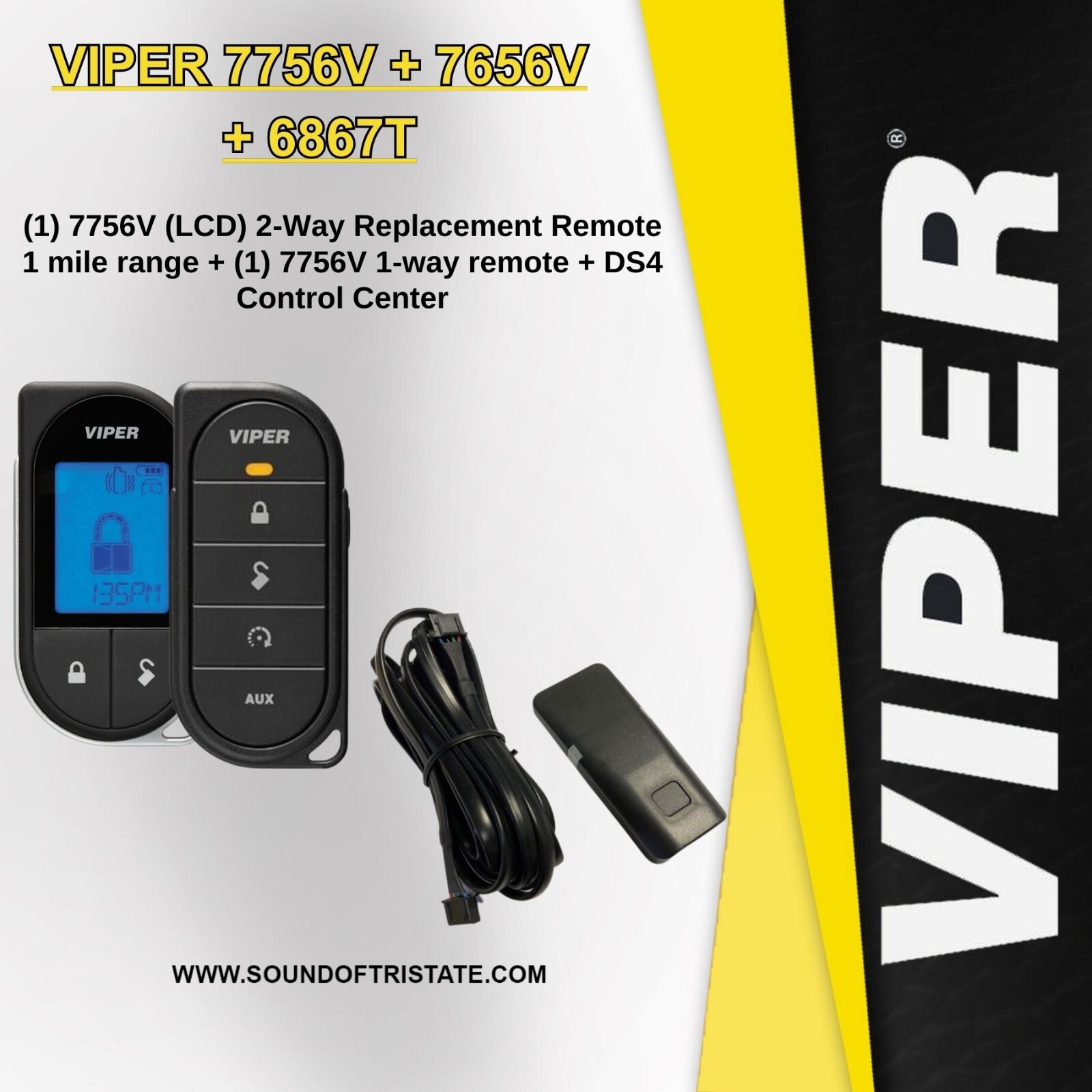 Viper 7756V 2-way LCD + 7756V 1-way remote & Charger with Antenna
