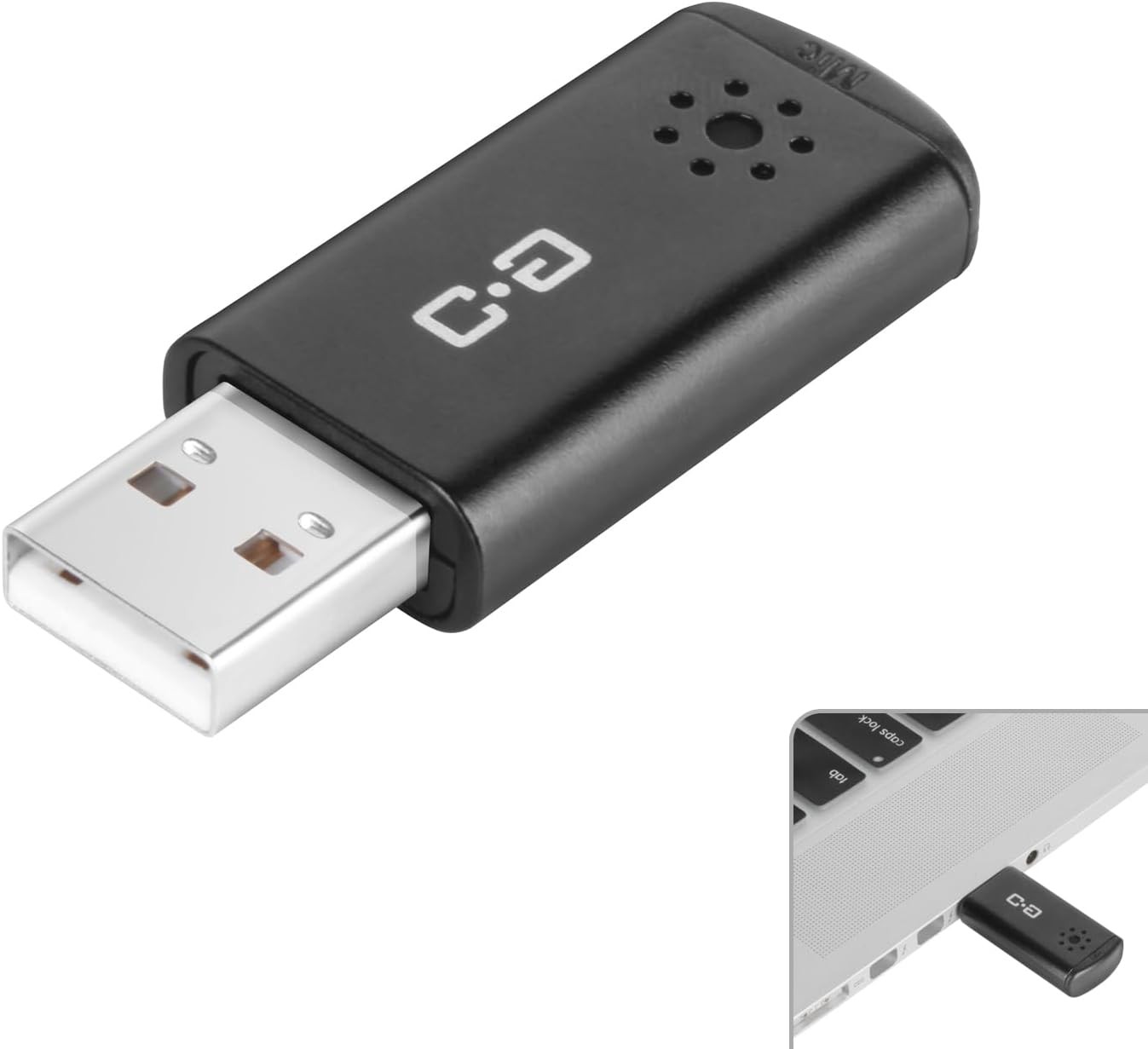 USB Microphone for Laptop and Desktop Computer, High Mini Size, Black