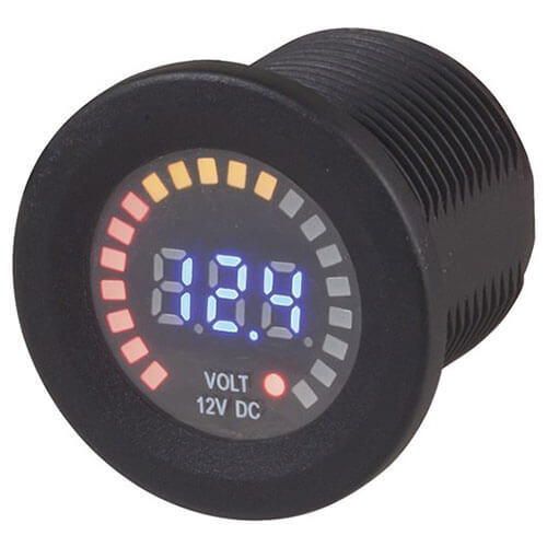 Heavy Duty Quick Simple Operation LED Voltmeter 5-15VDC w/ Bar Graph w/ Brackets