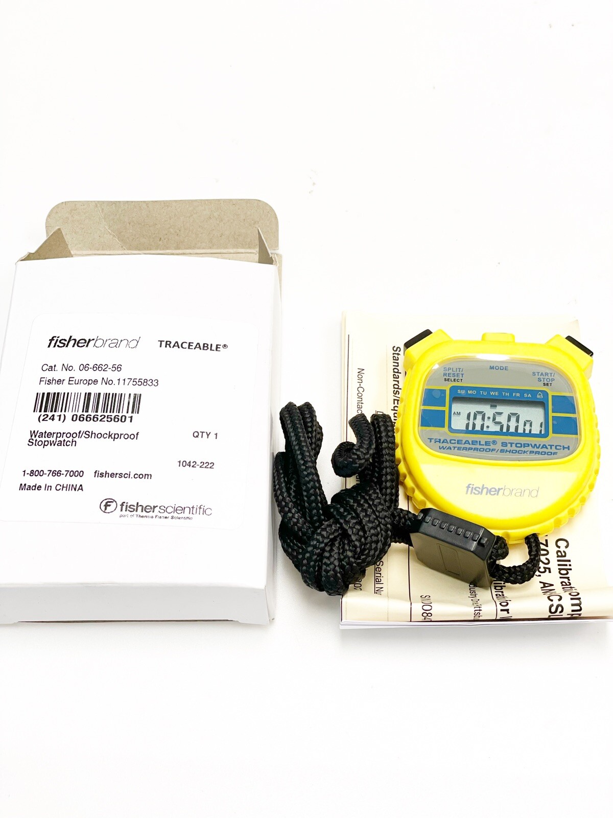 New - Fisherbrand Traceable Waterproof/Shockproof Stopwatch 06-662-56