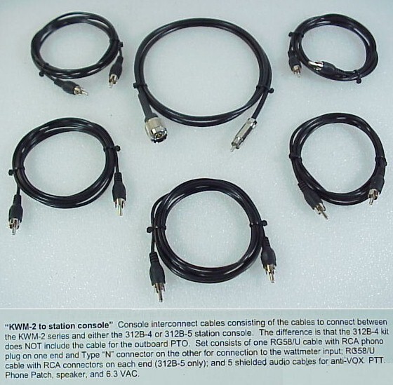 Collins Premium Cable Set the S-Line to the 312B-4 Console With Belden RG-58A/U