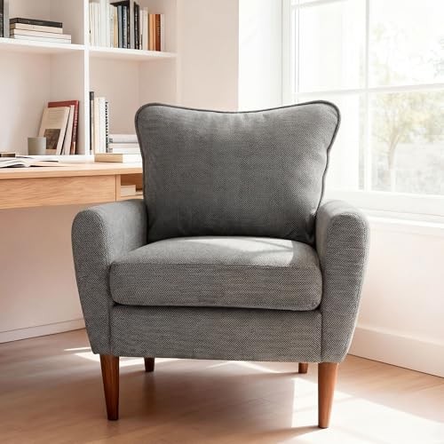 Comfy Accent Chair for Living Room Bedroom and Waiting Room, 1 Deep Gray
