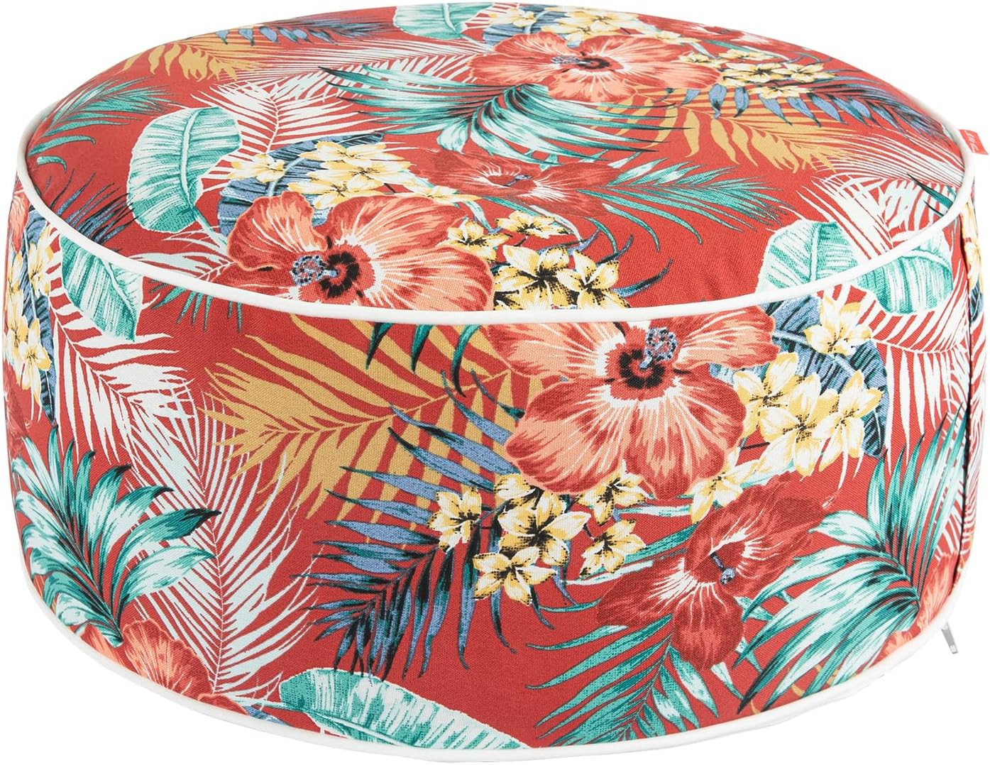 Outdoor/Indoor Inflatable Ottoman Pouf D20 Xh9, All Weather round Footstool with