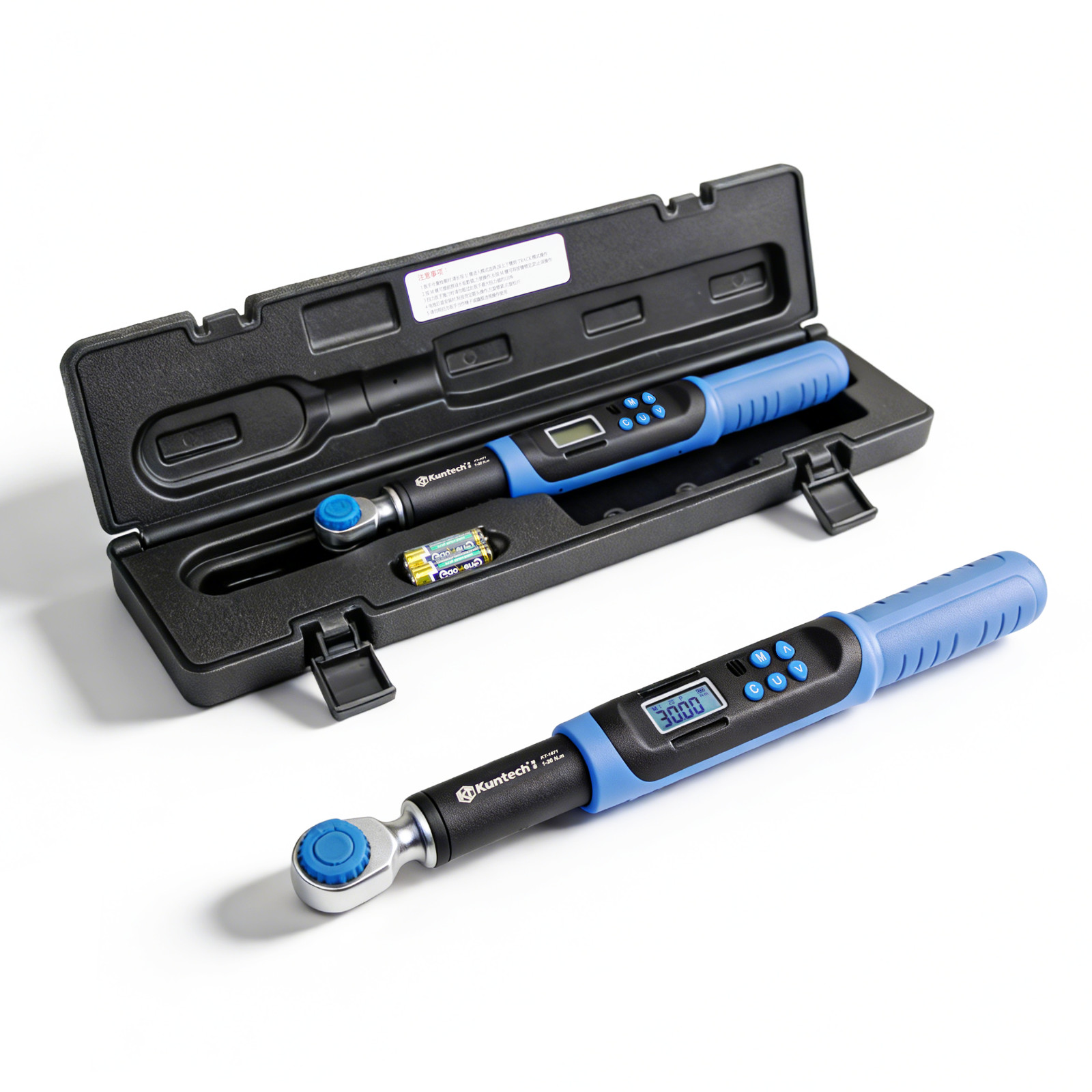 Kuntech Heavy Duty Digital Torque Wrench 1/4 Drive, 0.74-14.75 Ft.lbs/1-20n.m