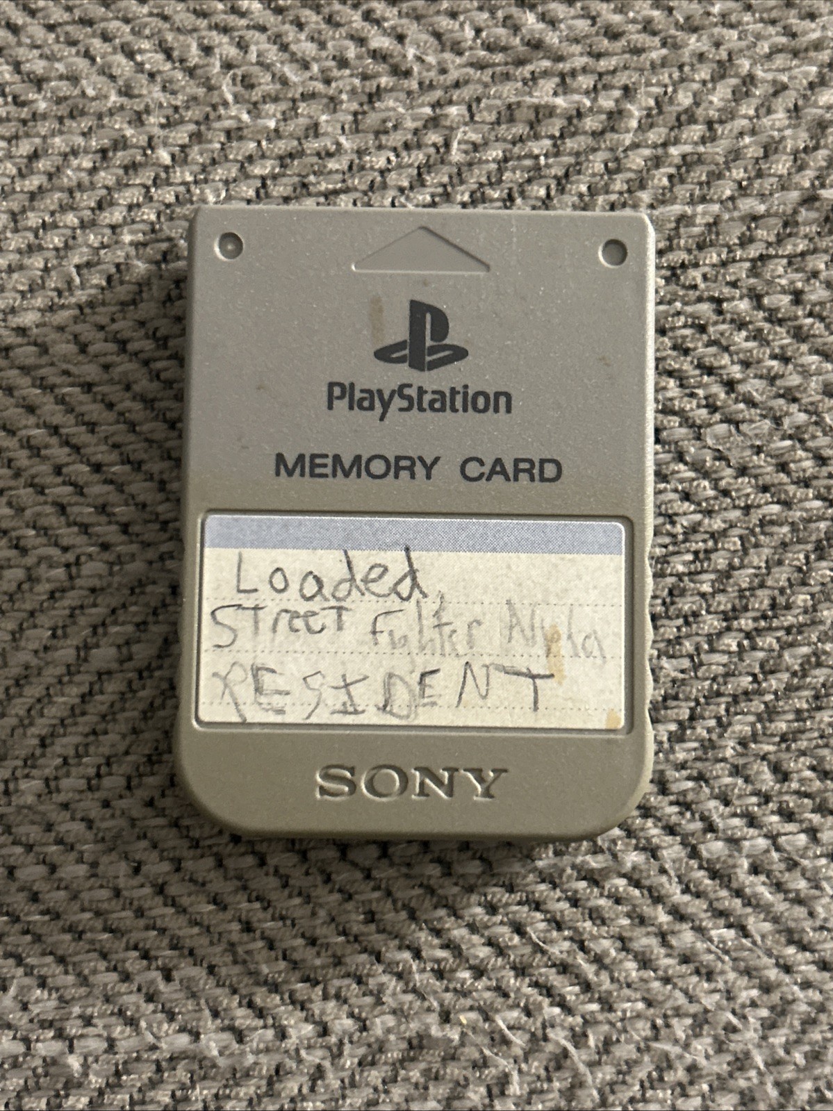 Sony Playstation PS1 Memory Card - OEM Original - Grey / Gray