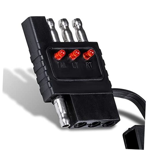 True Mods 4-Way Flat Trailer Wiring Tester [Nickel-Plated Copper Terminals]