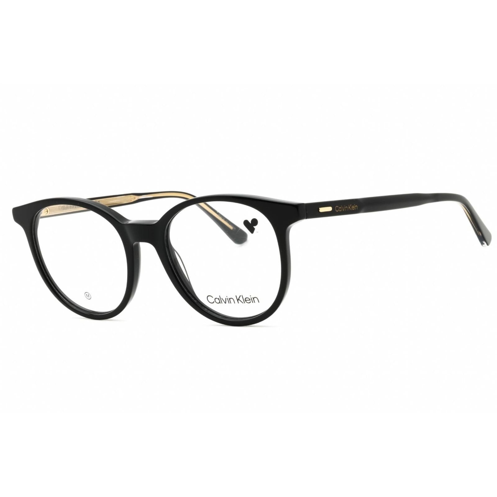 Calvin Klein Women's Eyeglasses Black Acetate Round Full Rim Frame CK24543 001