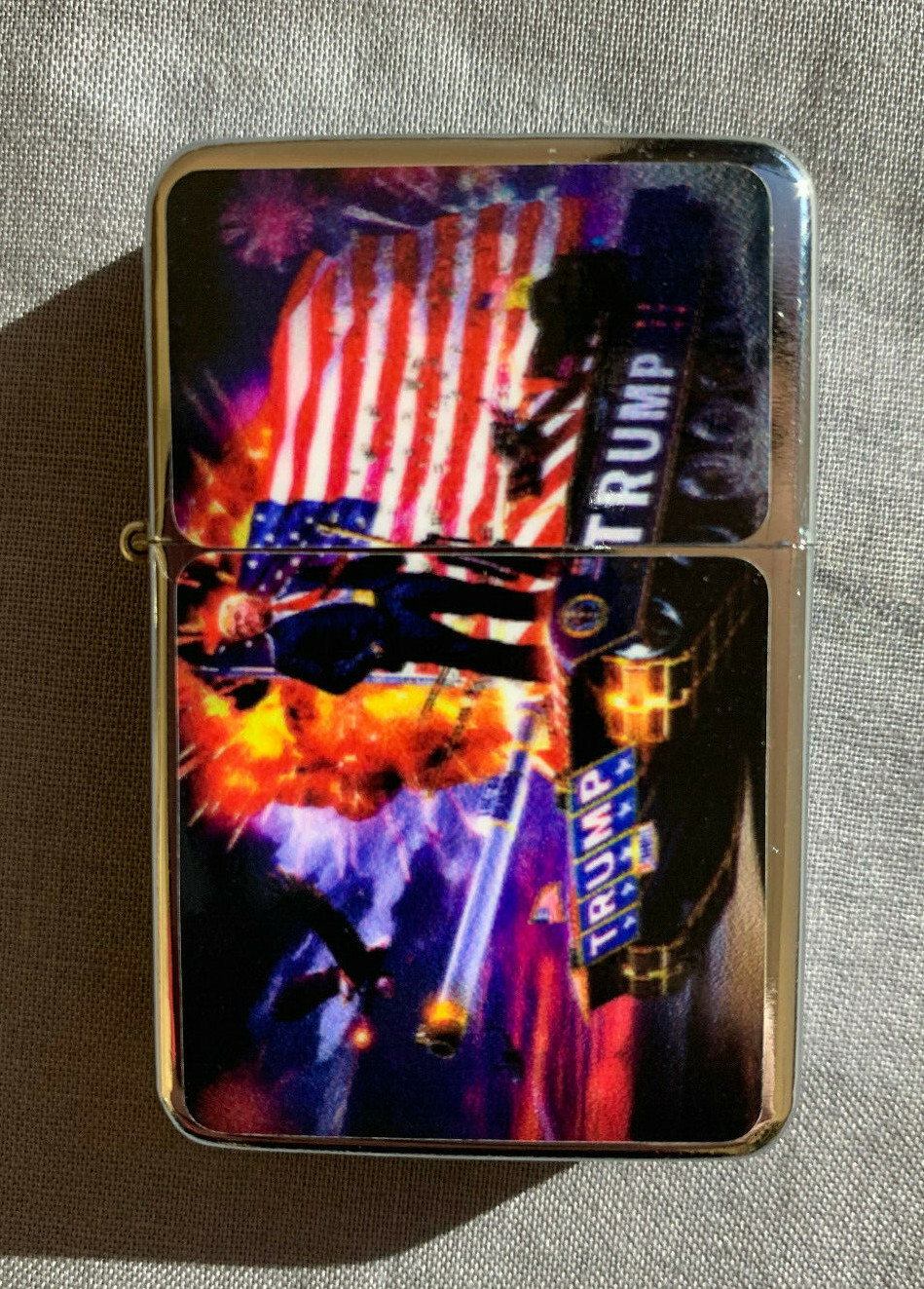 Trump 2020 D5 Flip Top Oil Lighter Windproof