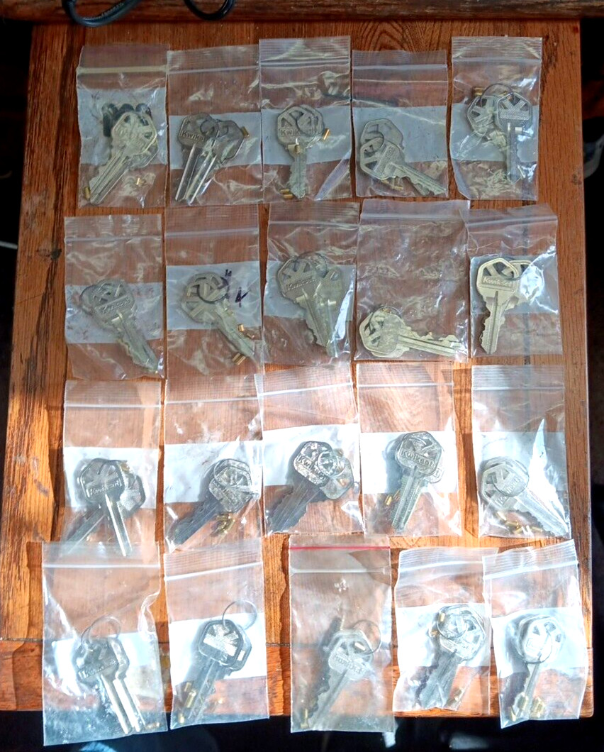 40 Pieces Precut Original Kwikset Keys locksmith Landlord 20 Pair with tumblers