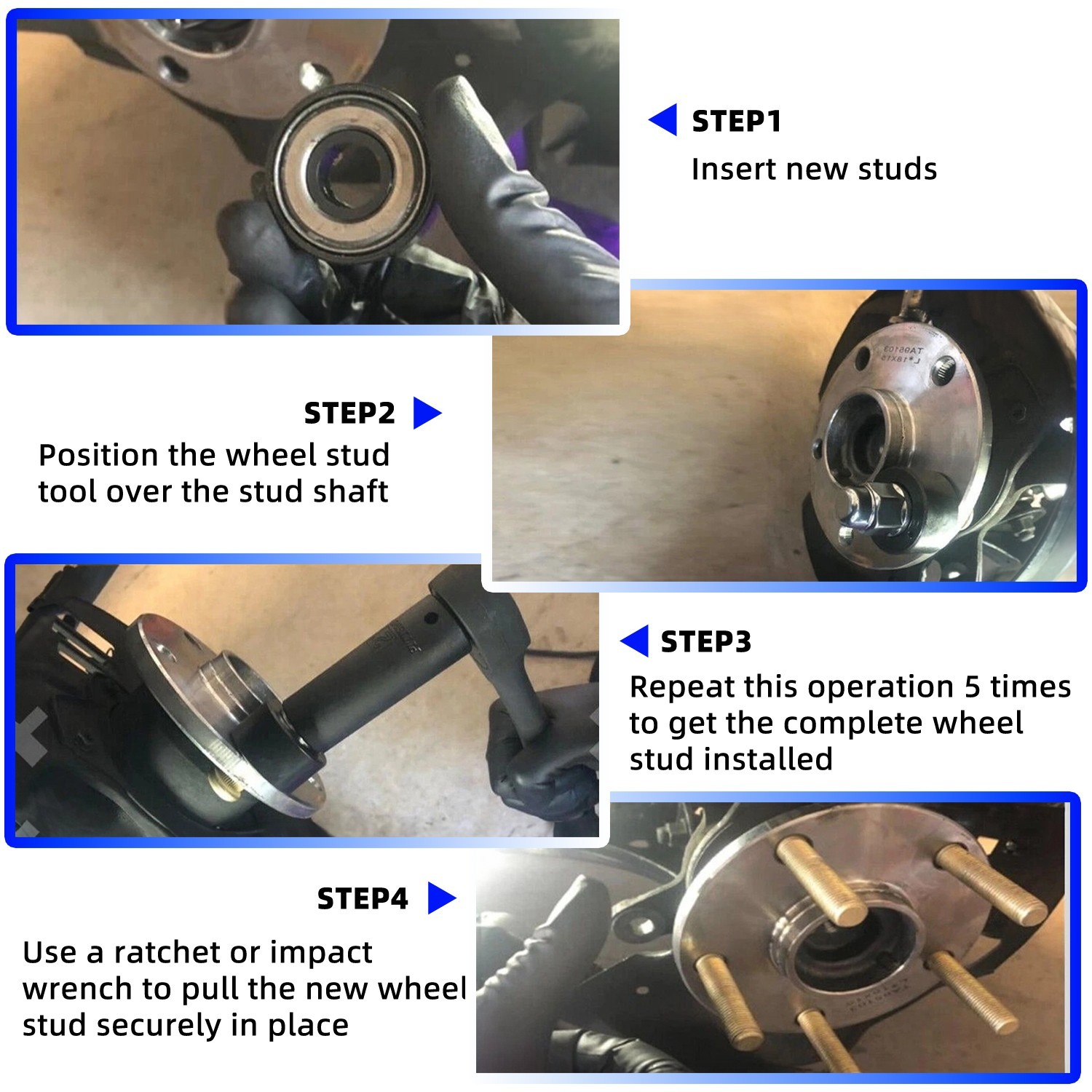 Wheel Stud Installer Lisle Tool Corporation 22800 for Tire Bolts Install Replace