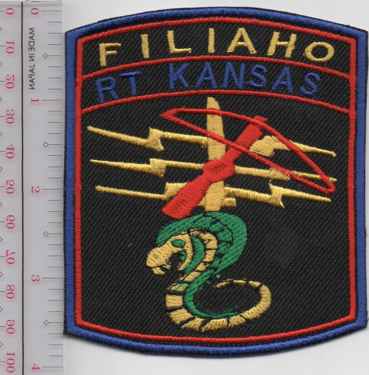 US Army RT Kansas Filiaho Patch  vel NO TARIFF
