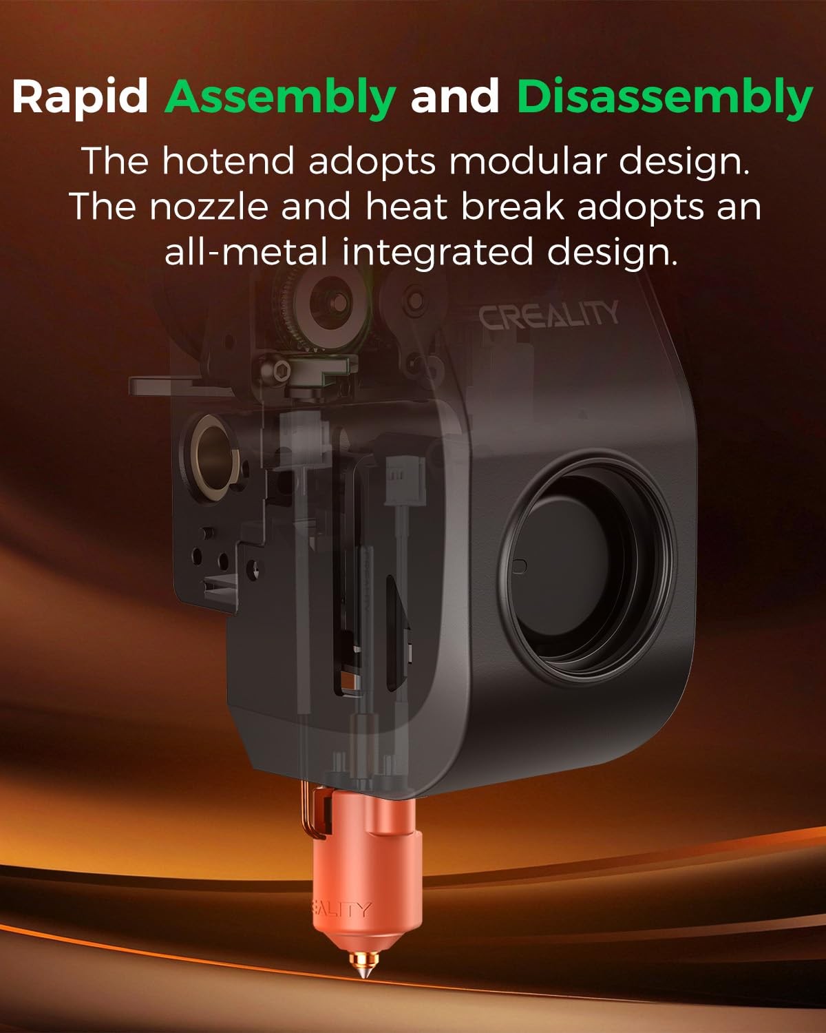 Creality Official K2 SE Ceramic Heating Block Kit, with Quick-swap Nozzle,...