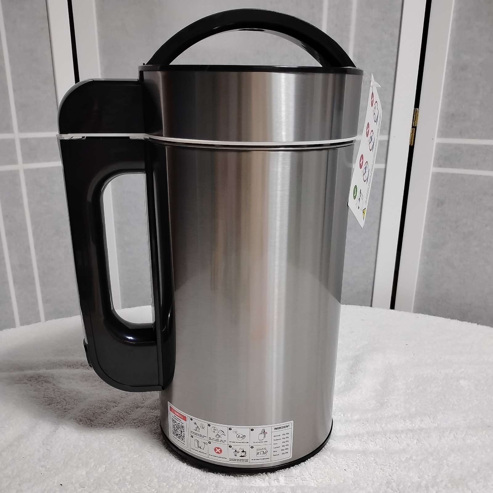 MissingCord Sxmprail 8in1 Automatic AlmondMilkMaker StainlessSteel BuiltinFilter