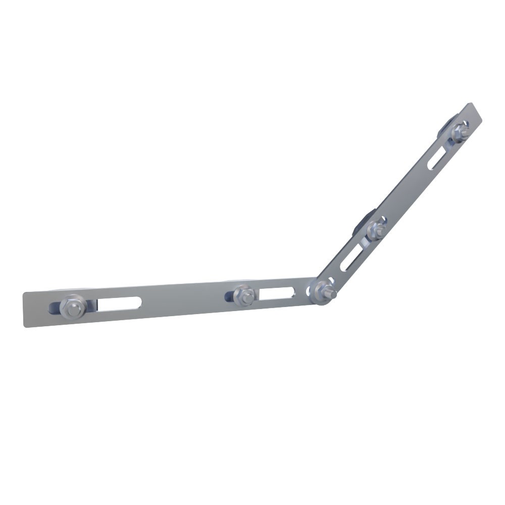 NavePoint 62/63" Electro Zinc Plated Wire Mesh Cable Tray Adjustable Connector