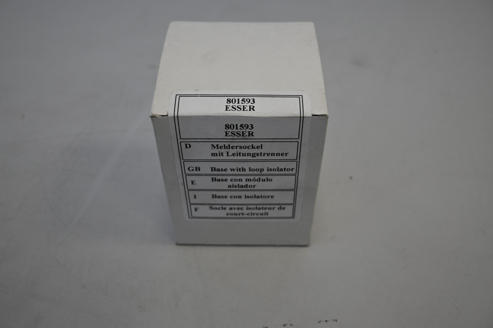 Esser 801593 Detector Socket with Line Separator - Base with Loop Isolator - New