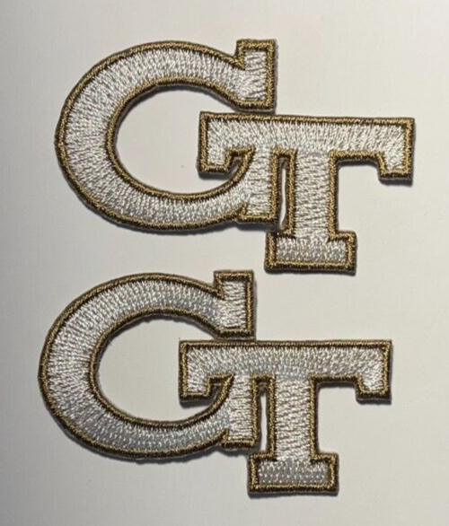 ga tech patch Georgia Tech patch gt patch GT iron or sew on 2.5" wide 2 patches
