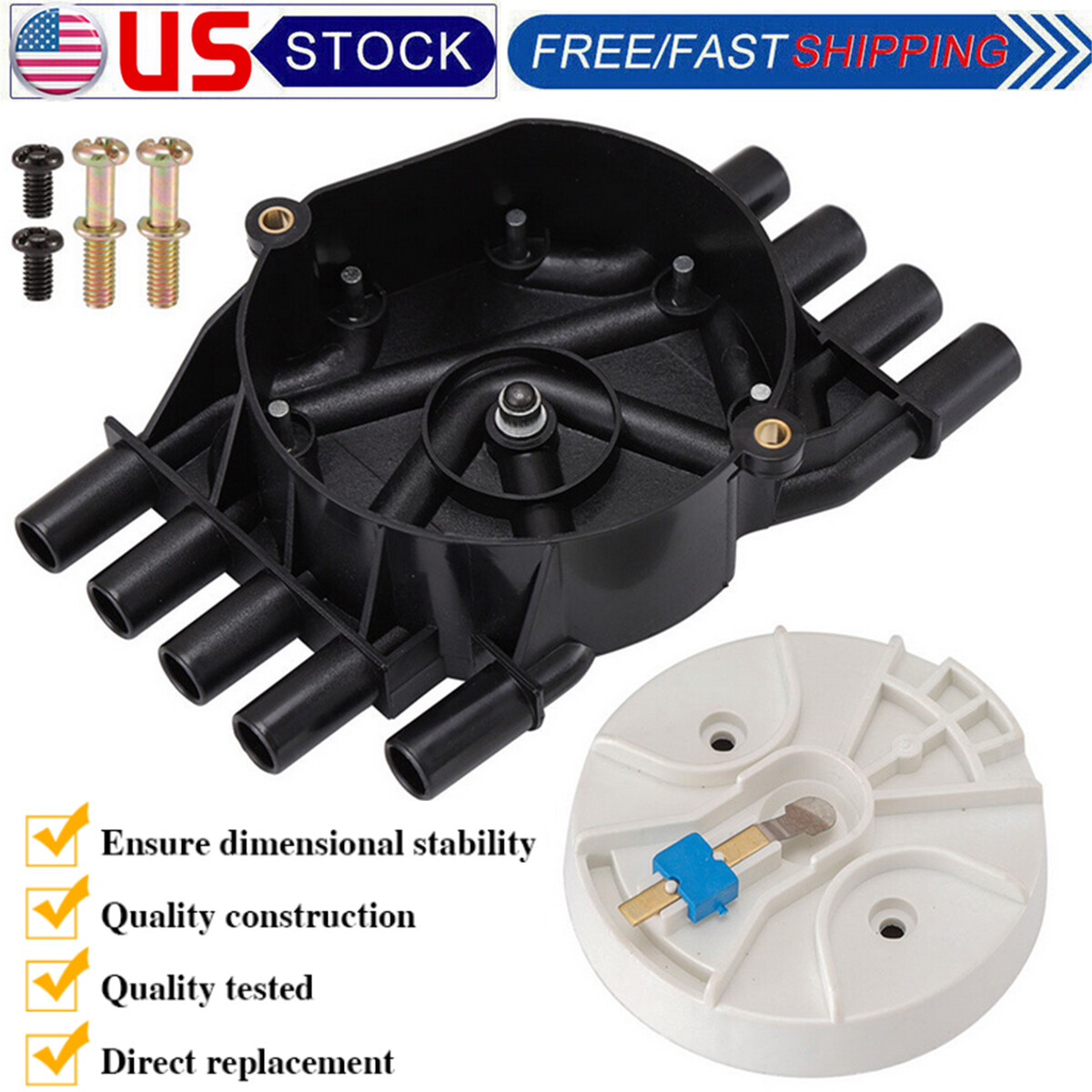 DR474 DR331 GM Distributor Cap And Rotor For Chevrolet GMC Trucks Vortec V8 5.7L