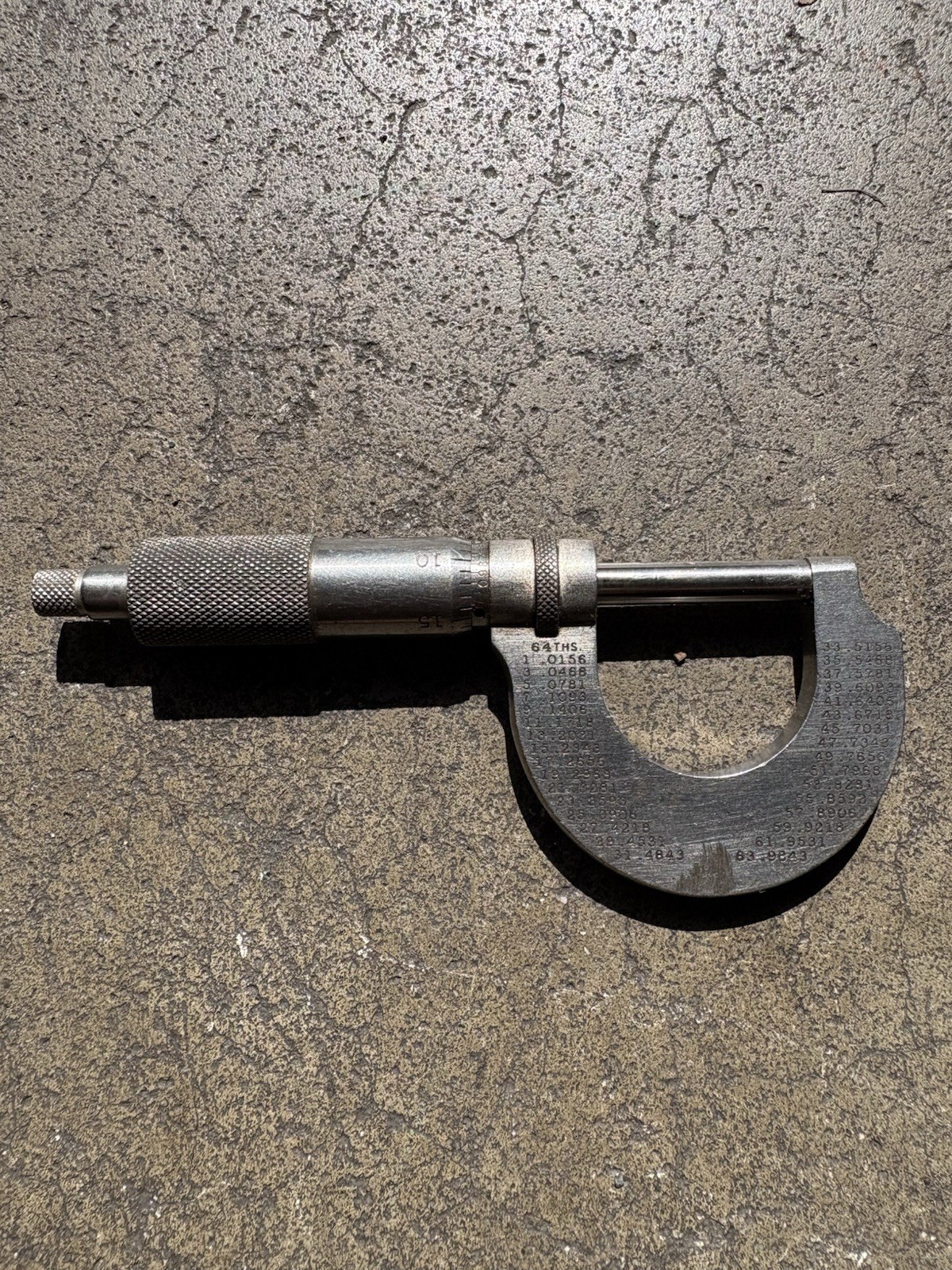 Starrett No.231 Outside Micrometer 0-1". .0001 Resolution