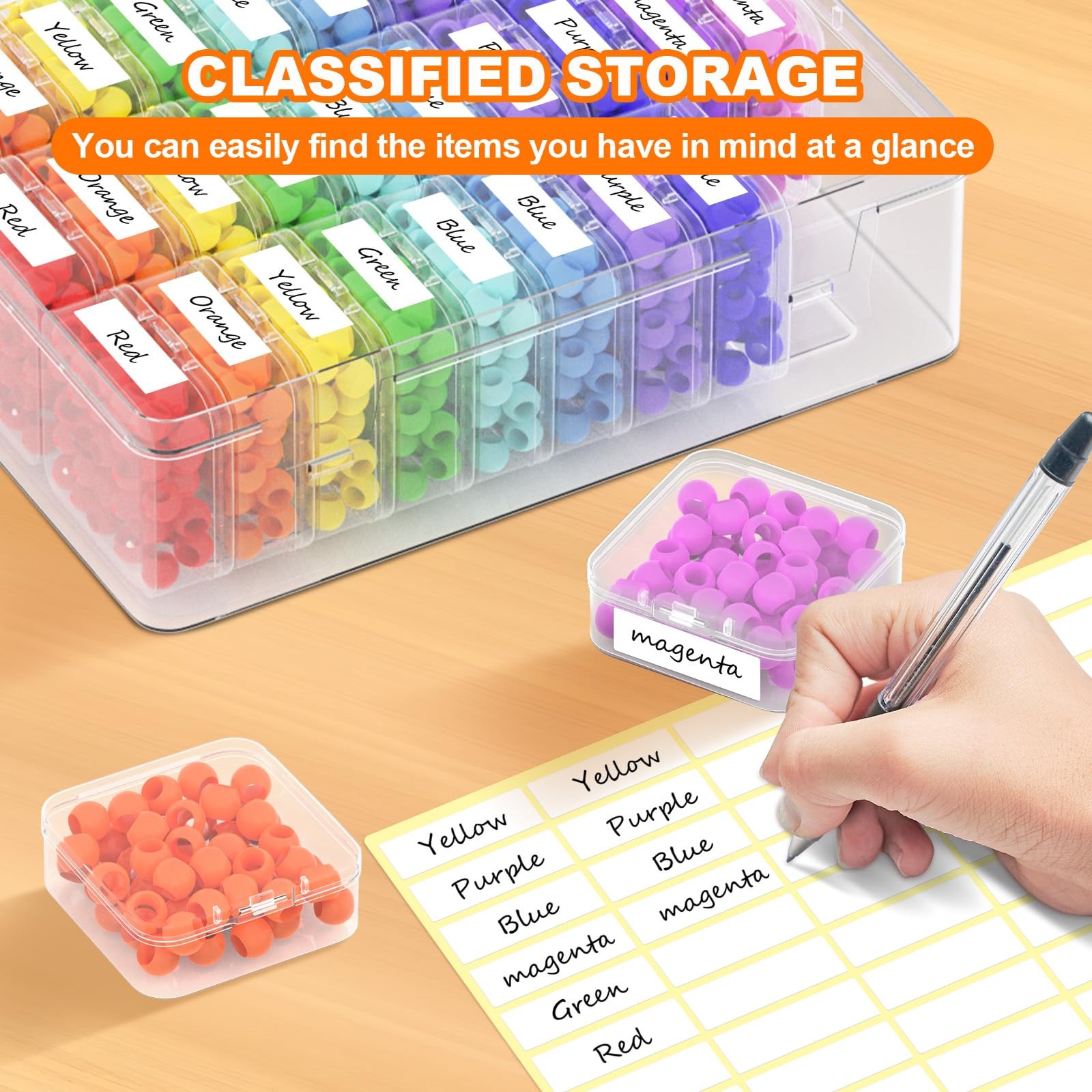Bead Organizer Box, 30 Pcs Clear Plastic Storage 1 Pack 30 Pcs,