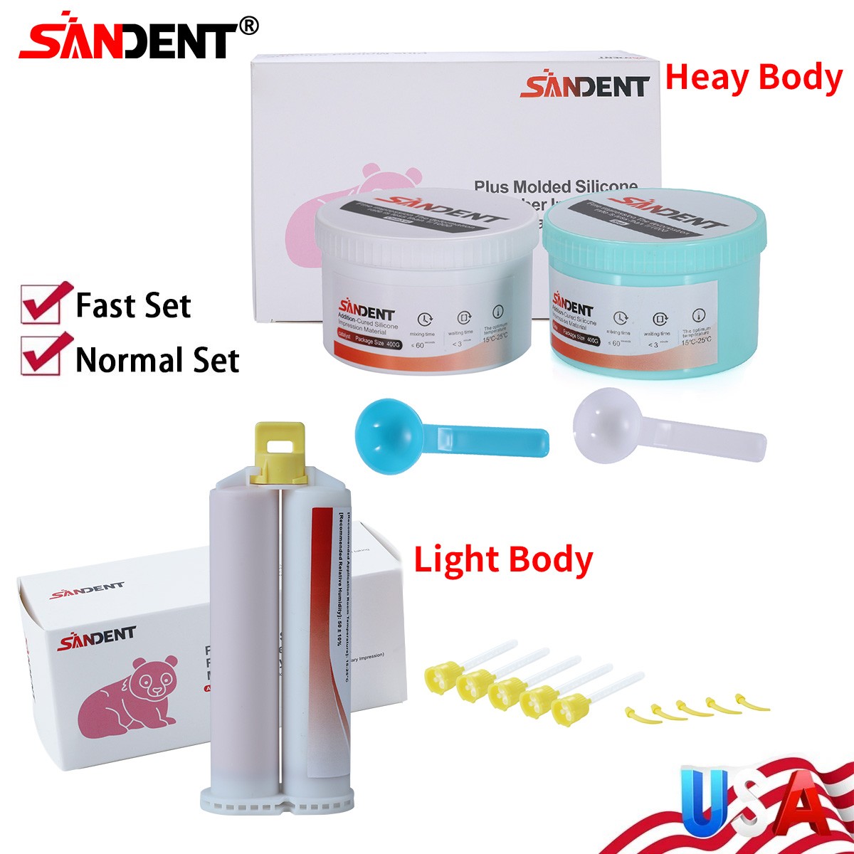 Dental Putty Fast Set PVS VPS Dental Impression Material Silicon Base+Catalystst