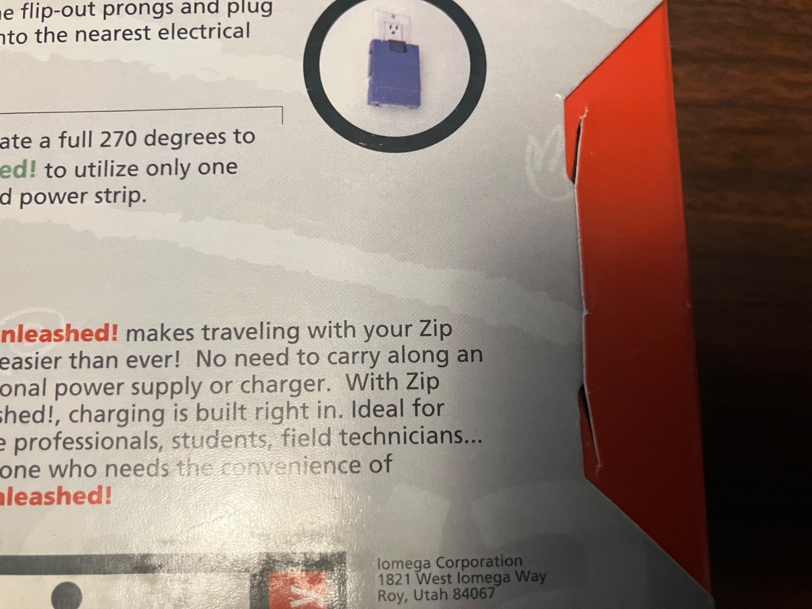 Iomega Zip Unleashed! Battery Pack Power Supply for Zip Disk Drives UNOPENED NIB