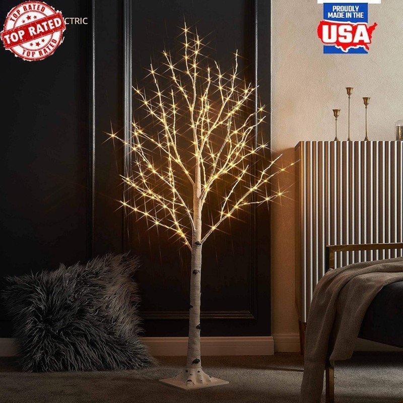 In/Outdoor Fairy Lights Thanksgiving Birch Twig Decor Leds Waterproof Safety