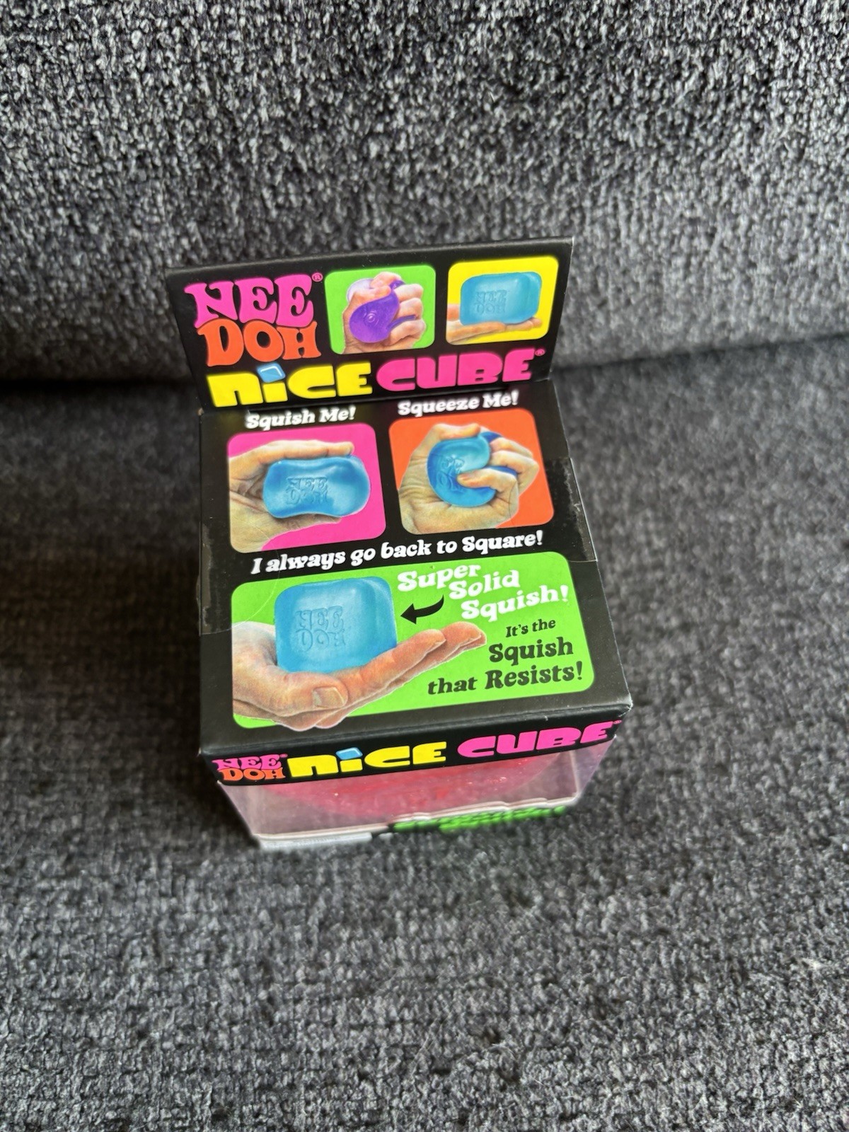 NEW Nee Doh Nice Cube Super Solid Squish Toy Pink NEW