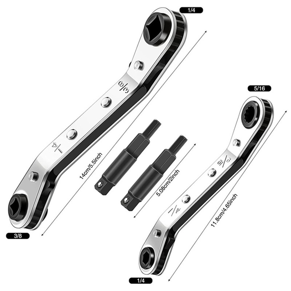 1/4 3/8 3/16 5/16 Ratchet Manual Wrench Tool Air Condition Refrigeration Valve