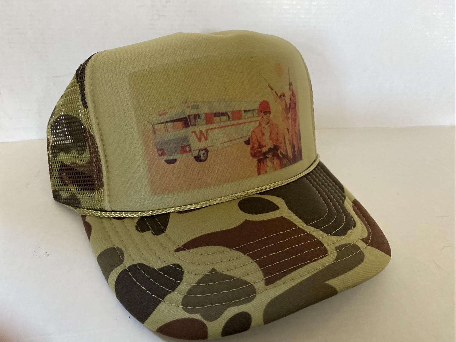 Vintage Winnebago RV Hat Hunting Trucker Hat snapback Camo Cap Vacation Hat
