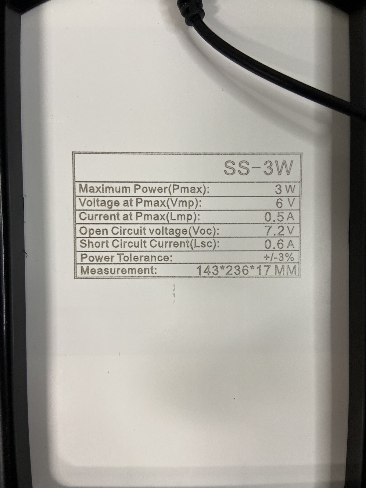 3W 6V Portable Solar Panel